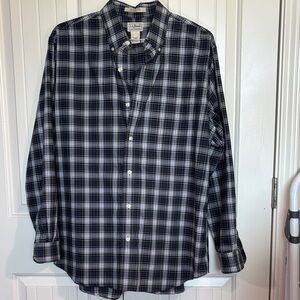 Green, Blue and White Plaid L Button down by L.L. Bean